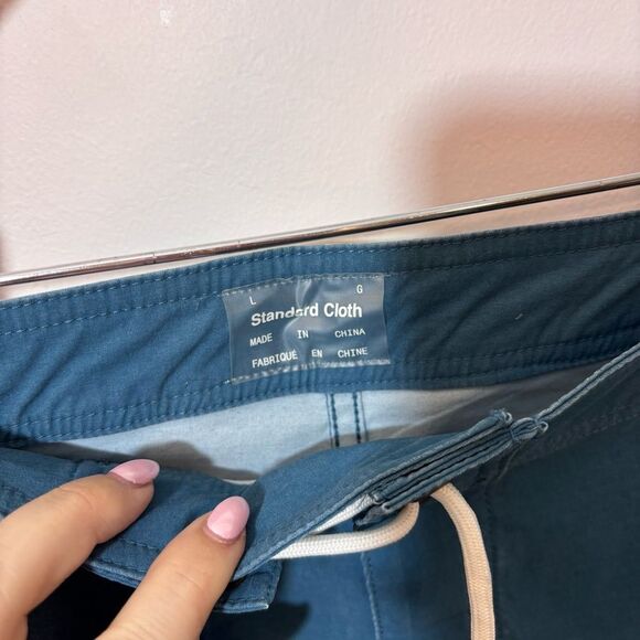 Urban Outfitters, Standard Cloth Fixed Waist Board Short NEW Large Slate Blue - Picture 12 of 16